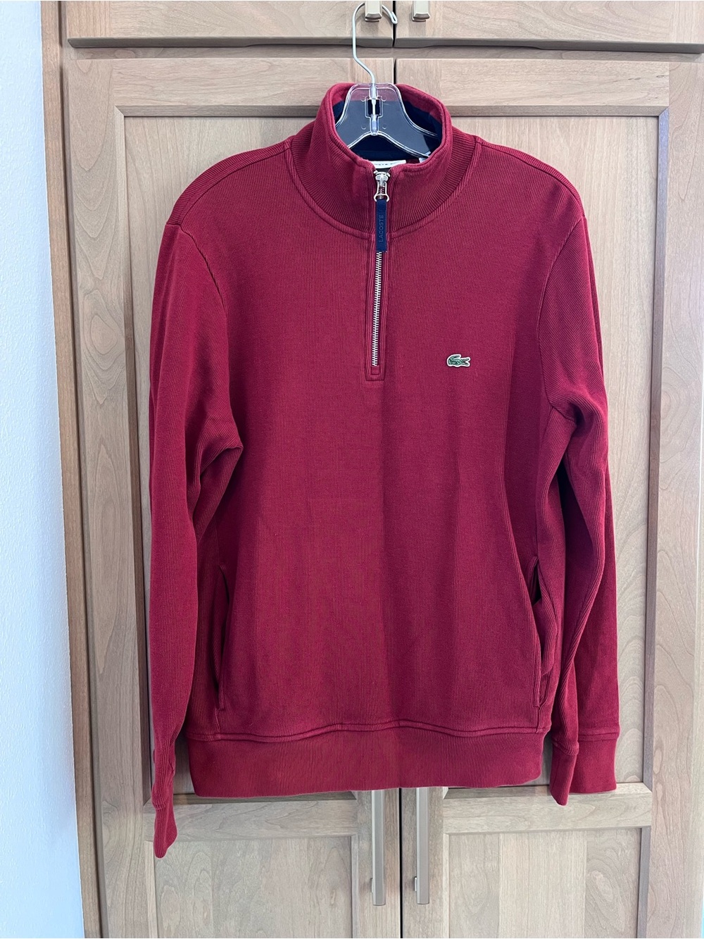Lacoste 1/4 Zip • Red